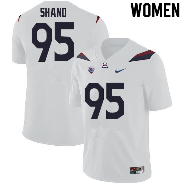 Women #95 Paris Shand Arizona Wildcats College Football Jerseys Sale-White